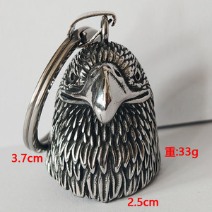 Motocicleta motorista águila León Cruz alas de Ángel Virgen María guardián campana llavero para la suerte en el camino exorcista amuleto joyería - Product Image 6