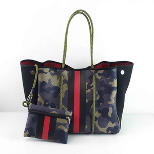 Sacs fourre-tout personnalisés pour femmes à la mode Portefeuille quotidien pour femme <span class=keywords><strong>sac</strong></span> fourre-tout de plage en néoprène perforé - Product Image 3