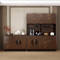 Lxyx Nouveau buffet en bois massif de style chinois, grande capacité, meuble de rangement pour la maison, style zen, vitrine de salle à manger