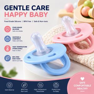 Sucette pour bébé TOPIN sans BPA, en <span class=keywords><strong>silicone</strong></span> de qualité alimentaire, douce comme un sein, transparente SBP-D005 pour nouveau-nés et nourrissons - Product Image 1