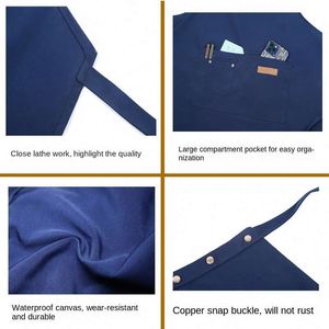 Wholesale Home <b>Kitchen</b> Restaurant Garden Cooking Work Bib <b>Apron</b> Waterproof Oil-Proof Feature Custom Printing-for Foreign - Product Image 3