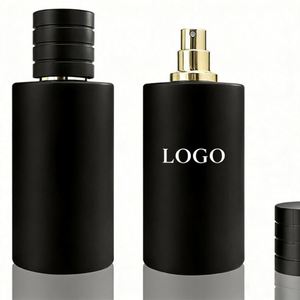Custom Magnetic Cap Clear Glass Perfume Bottle 30ml 50ml 100ml Empty with Black Cylindrical <b>Gift</b> <b>Box</b> Packaging - Product Image 2