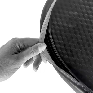 Comptoir pliable personnalisé de forme ovale pour salon professionnel, table de stand pliable avec éclairage LED - Product Image 4