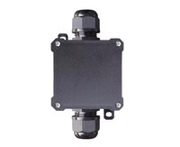 Boîtier de jonction carré extérieur en aluminium gris, étanche, avec impression sérigraphique, pour alimentation électrique, IP68, électronique