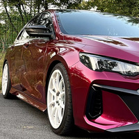 WRAPMASTER 1.52*17m 4 Mil Film de protection de voiture anti-rayures à changement de couleur Vinyle brillant métallisé PVC pour carrosserie Violet Rupee Auto-adhésif