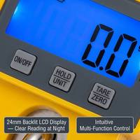 Báscula Digital de Precisión para Grúas de 30kg-300kg con Pantalla LCD Retroiluminada de 24mm y Función de Tara para Pruebas de Peso Industriales