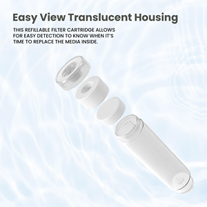 Cartouche filtrante transparente rechargeable de 10 pouces - Filtre alcalin/résine/minéral - Product Image 5