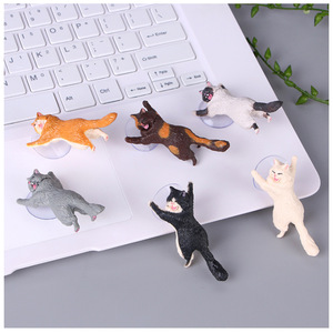 Hot bán nhựa nhựa <span class=keywords><strong>Kitty</strong></span> Mèo hành động hình với hút Sucker cup Đồ chơi thiết kế đáng yêu - Product Image 1