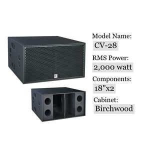CVR PRO AUDIO CV-28/CV-28P Subwoofer Doble <span class=keywords><strong>de</strong></span> 18'' con Caja <span class=keywords><strong>de</strong></span> Madera, Tipo Activo/Pasivo - Product Image 3
