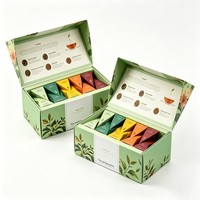 Boîte d'emballage en carton pour thé, impression numérique, emballage naturel, ensemble de thé, boîte en papier pour infusion de café instantané