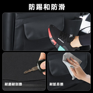 Car Seat Back Storage Bag Oxford Cloth <b>With</b> <b>Foldable</b> <b>Table</b> And Pockets For Car Interior Organization Universal Fit - Product Image 5