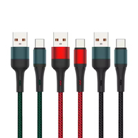 Cable USB Trenzado de Nailon al por Mayor de Fábrica, Cable de Carga Tipo C