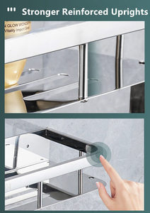 Design moderno 2-Pack grande organizzatore portatile in acciaio inox per <span class=keywords><strong>doccia</strong></span> con porta asciugamani per bagno e cucina - Product Image 4