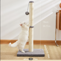 Griffoir pour chat du sol au plafond, épaissi et surélevé, arbre à chat pour le jeu autonome, stable