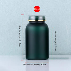 Op voorraad: Op maat gemaakte groene matte PET-fles voor vitamine supplementen, medische fles, plastic pillenfles - Product Image 6