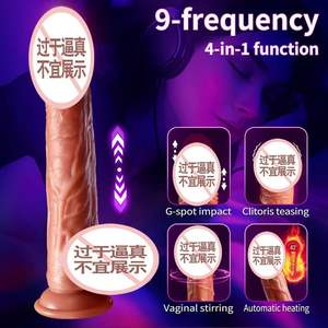 Beheizbarer Vibrator-<span class=keywords><strong>Dildo</strong></span> mit Fernbedienung, Penis-Vibratoren, Teleskop-<span class=keywords><strong>Dildo</strong></span>, Anales Sexspielzeug, Realistischer <span class=keywords><strong>Dildo</strong></span> für Frauen - Product Image 2