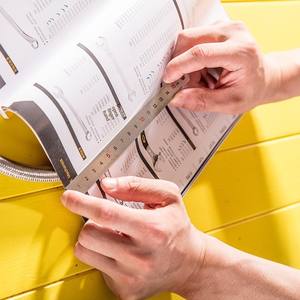 Deli DL8040 acciaio per utensili righello 15cm/30cm/50cm acciaio inox strumento di misurazione righello lavorazione del legno <span class=keywords><strong>disegno</strong></span> foro di <span class=keywords><strong>disegno</strong></span> di alta qualità di alta qualità - Product Image 3