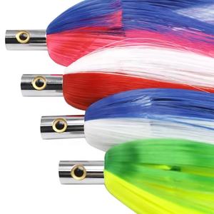 7in 9 pouces tête de cuivre Ilander gros gibier leurres à la traîne avec des cheveux en Nylon pêche à la traîne Marlin Mahi dauphin Durado Wahoo thon leurres - Product Image 1