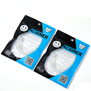 ซองใส่เครื่องมือจัดฟันแบบใส พิมพ์ลายตามสั่ง  พร้อมซิปแบบใช้ซ้ำได้  บรรจุภัณฑ์แบบแบน พิมพ์ดิจิทัล - Product Image 2