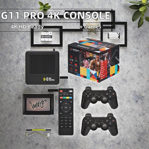 Console de jeu rétro professionnelle G11 Pro, décodeur 4K, téléviseur Android hybride, prise en charge des <span class=keywords><strong>émulateur</strong></span>s PSP/<span class=keywords><strong>N64</strong></span> avec manettes sans fil - Product Image 2