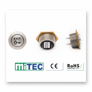 สวิตช์ปุ่มกดสแตนเลส MiTEC ขนาด 12 มม. 16 มม. 19 มม. 22 มม. 25 มม. แบบล็อคและแบบกดติดปล่อยดับ กันน้ำ - Product Image 1
