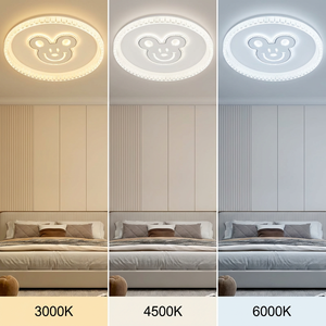 Sevimli Yuvarlak Avize, Daire Tadilatı İçin 3 Renk Değiştirilebilir Armatür, Kolay Kurulum, Çok Aranan İç Mekan Lambası - Product Image 2