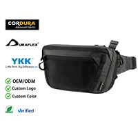 Riñonera Táctica Cordura con Acceso Rápido, Bolso Bandolera Urbano Tecnológico, Bolso Cruzado Informal para Actividades al Aire Libre