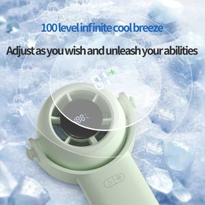 Ventilateur sans pales portable électrique intelligent rechargeable en plastique avec batterie, mini USB pour usage extérieur et domestique - Product Image 4