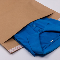 Grossistes Enveloppes en papier kraft brun biodégradable avec logo personnalisé Sac en papier à gousset pour vêtements Chemises