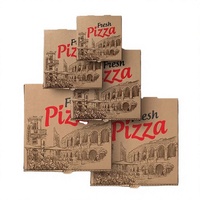 Boîtes à pizza jetables écologiques avec logo personnalisé, emballage en carton pour pizza, boîte en carton ondulé pour plats à emporter, contenants alimentaires pour livraison
