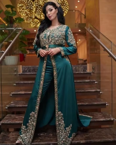 Ensemble veste et pantalon en broderie lourde Zardozi artisanale |   Tenue de cérémonie/formelle pour mariage ou soirée - Product Image 2