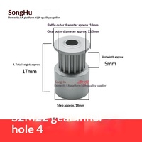 Poulie de distribution SONGHU SH-HTPA22S2M040-K-P3 en aluminium, roue synchrone à 22 dents, engrenage de moteur avec options 6 trous, OEM en stock
