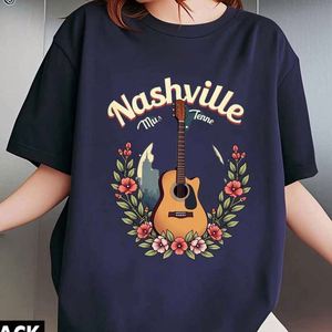2025 New America European Nashville Elements Short Sleeve T-<b>Shirt</b> Woven Fabric Custom Digital Printing <b>Shirts</b> with Pattern - Product Image 3