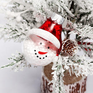 Colgantes personalizados pintados a mano de lujo impresos nuevos adornos de <span class=keywords><strong>productos</strong></span> navideños bola de plástico de alta calidad para decoración de árboles - Product Image 4