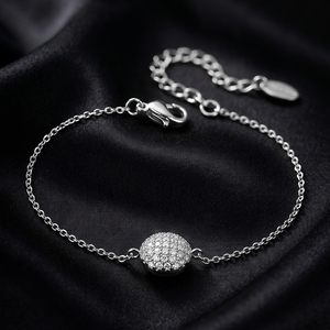 Pulsera de Cadena de Bolas Redondas con Circonitas Cúbicas, Chapada en Oro de 18K, de Acero Inoxidable 316, con Rechapado Gratuito Durante 2 Años, para Mujer, Marca FUAMAY - Product Image 3