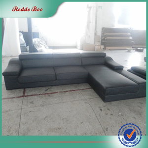 Sofá Modular Minimalista en Forma de L de Cuero Italiano para Sala de Estar/Apartamento/Condominio/Oficina/Hotel - Product Image 6