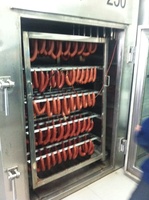 Nouvelle Machine à Fumer Industrielle 2025 pour Saucisses, Fumoir Commercial Électrique pour Viande, Poulet, Bœuf, Four de Fumage en Acier Inoxydable 304, 500 kg