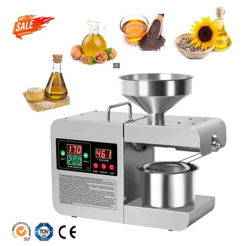 cooking oil pressing machine Flax Seed oil filter extractor press machine soya bean oil pressing making machine mill