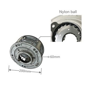 Boîtier de ressort en acier moderne et durable avec bille en nylon pour système de ressort à bande plate utilisé pour les portes de volet roulant, vis incluse, garantie 1 an - Product Image 2