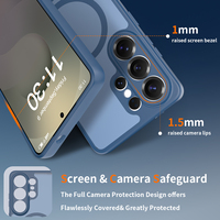 Étui pour Samsung S26 Ultra, classique, simple, fin, mat, 2 en 1, TPU+PC, protection magnétique antichoc pour l'appareil photo, pour S25 Ultra