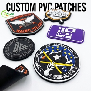Eco-friendly Custom 3D Silicone Heat Transfer Patches Waterproof Embossed Silicone Rubber <b>Labels</b> for Outdoor Bags Apparel Hats - Product Image 1