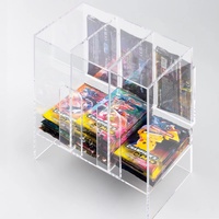 Distributeur de rangement 3 emplacements en acrylique moderne, écologique, étanche, anti-poussière, haute transparence pour boosters Pokémon et autres