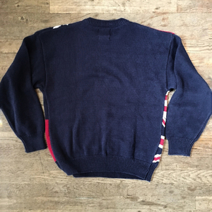 OEM ODM Custom Logo Mens American <strong>UK</strong> Flag Jacquard Knitted Standard <strong>Wool</strong> Sweater Crew Neck Long Sleeve Autumn Casual Pullover - Product Image 4