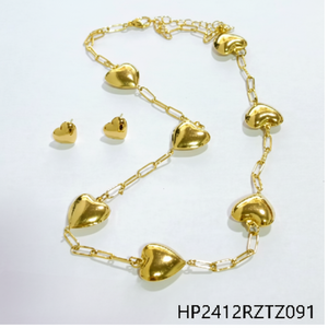 Set di gioielli da donna placcato in oro 18K con accento glitterato per feste e nozze scintillanti accessori in rame regalo perfetto - Product Image 1