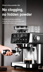Machine à expresso automatique en acier inoxydable, 15 bars, contrôle numérique, écran tactile, réservoir d'eau de 1,8 L, 1400 W, cafetière domestique - Product Image 3