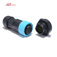 LLT Multi-pin 14pin Ip68 Étanche Basse Tension M19 Led Strip Push Panel Mount Connector
