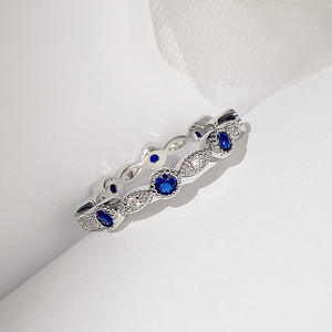 Anello alla Moda Hip Hop con Zirconi per Bambini, Anello Religioso con Gemma e Tecnologia di Incastonatura a Griffe, in Ottone Placcato - Product Image 2