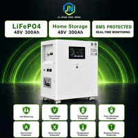Système de stockage d'énergie domestique empilable LiFePO4 48V 300Ah 14,4 kWh, solaire hors réseau, CAN RS485, BMS intelligent, OEM