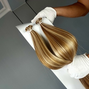 JasminebeautyTop Quality 20-26 Inches Keratin Bonds Virgin Double Drawn Natural <b>K</b> <b>Tip</b> Russian Hair <b>Extensions</b> Sale - Product Image 1