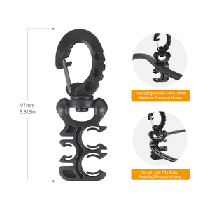 3‑Hole Scuba Diving Regulator Hose Quick Release Buckle 360° Rotation Dive Hose Holder <b>Clip</b> - Product Image 4